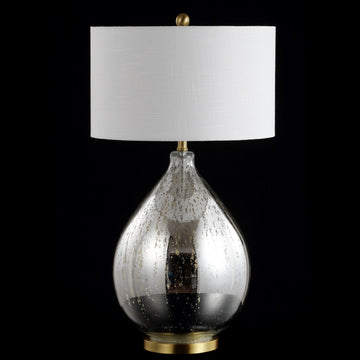 Sasha 30.75" Glass/Metal LED Table Lamp - JONATHAN Y